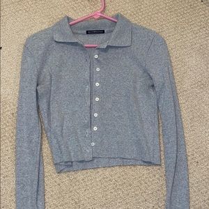 Brandy Melville grey button up longsleeve